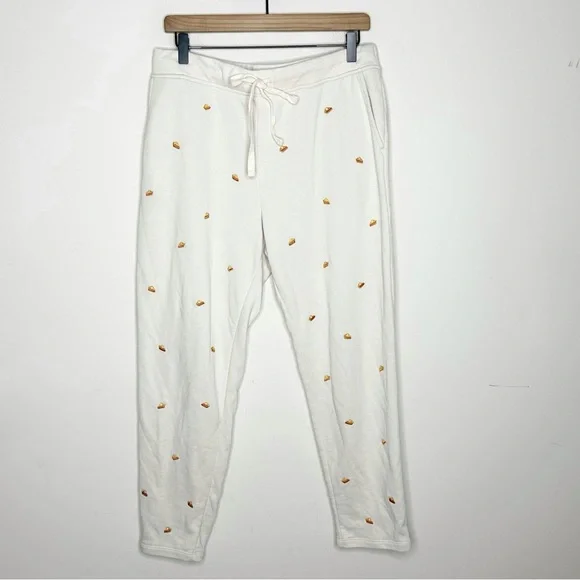 LOU & GREY Pumpkin Pie Embroidered Lounge Sweatpants Size Large - Picture 2 of 11